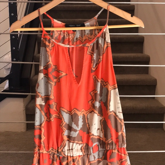 Key Hole Tie Wait Front Summer Print Dress - Picture 4 of 6